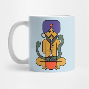 El Fakir - Retro Snake Charmer Illustration Design Mug